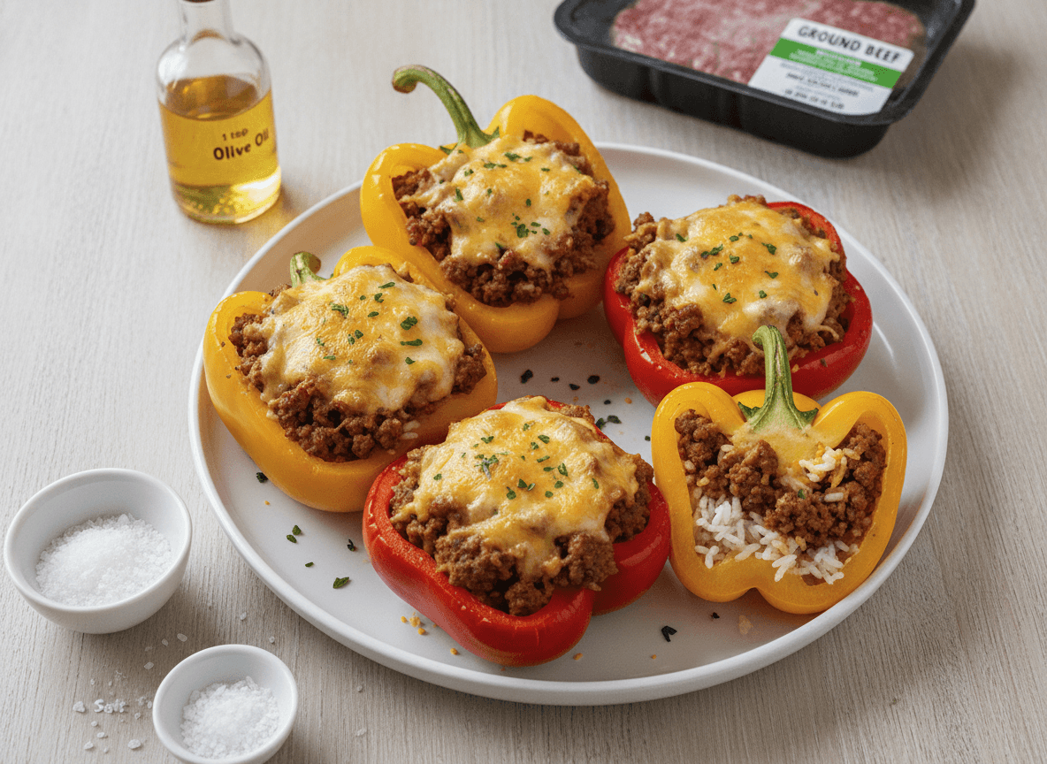 Beef Stuffed Bell Peppers