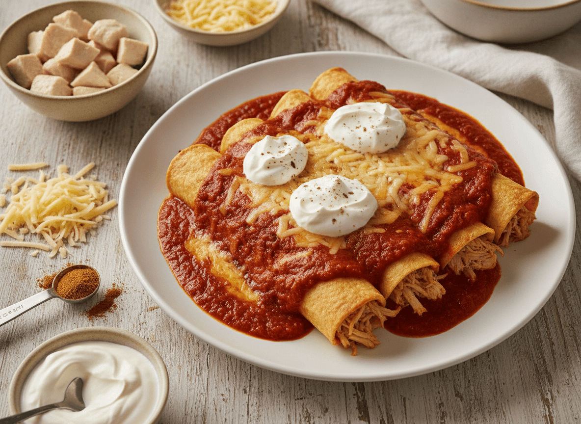 Easy Chicken Enchiladas