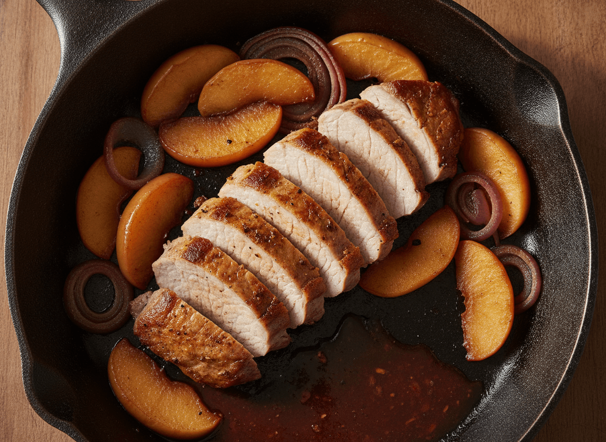 Easy Pork Tenderloin with Roasted Apples and Onions