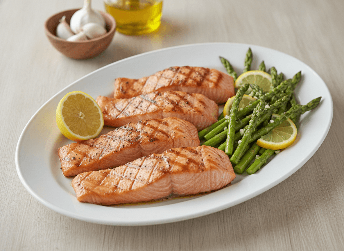 Grilled Salmon with Asparagus