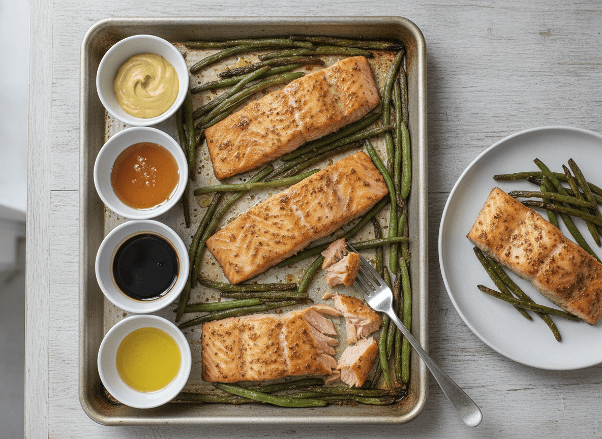 Sheet Pan Honey Mustard Salmon