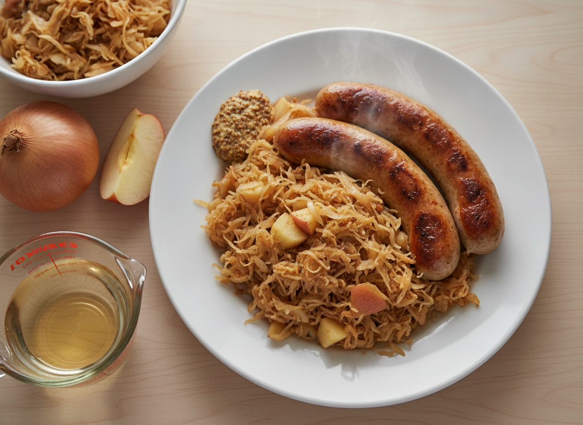 Bratwurst with Sauerkraut