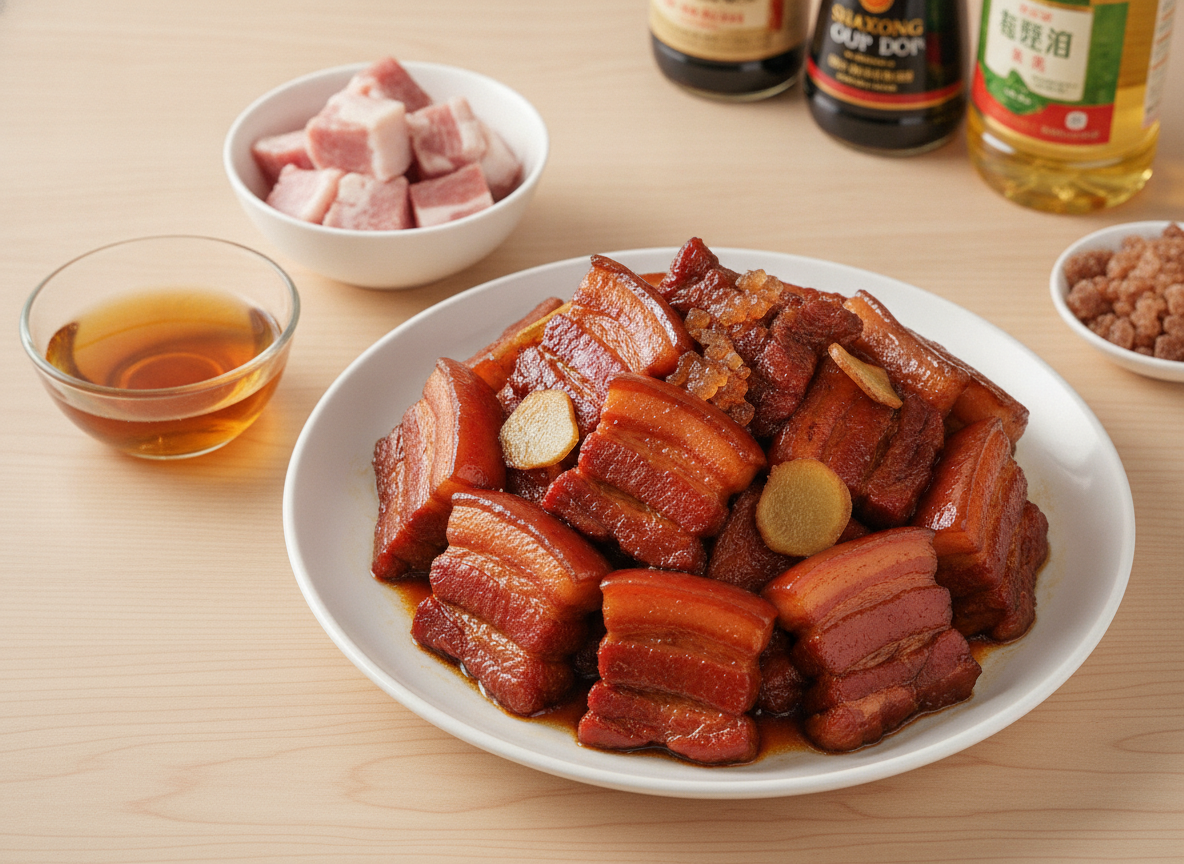 Red Braised Pork Belly (Hong Shao Rou)