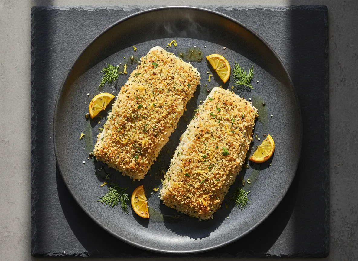Lemon Herb Crusted Cod in the Air Fryer