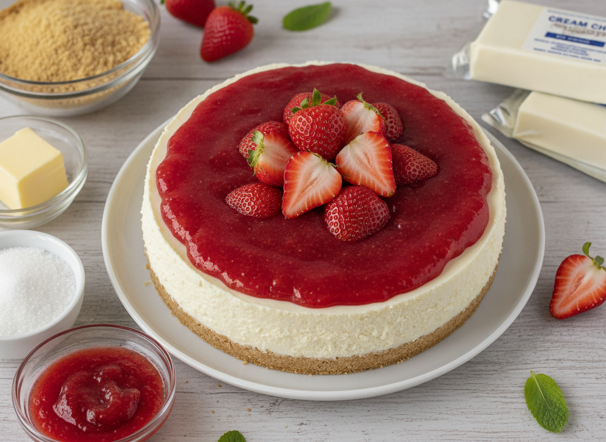 No-Bake Strawberry Cheesecake